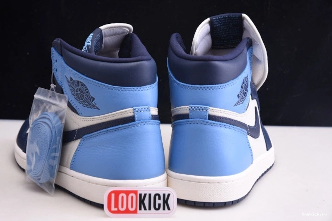 One Kick Retro Air 1 High Jordan Obsidian OG 555088-140 0806
